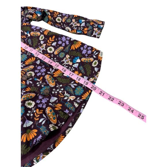 Duluth Trading Co Kids Free Swingin' Flannel Shirt Floral Butterfly Girl Size 6 - Picture 7 of 7